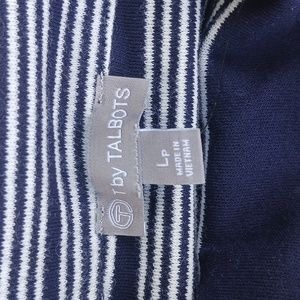 T by Talbots size LP, Comfy navy and beige soft fabric with tie available